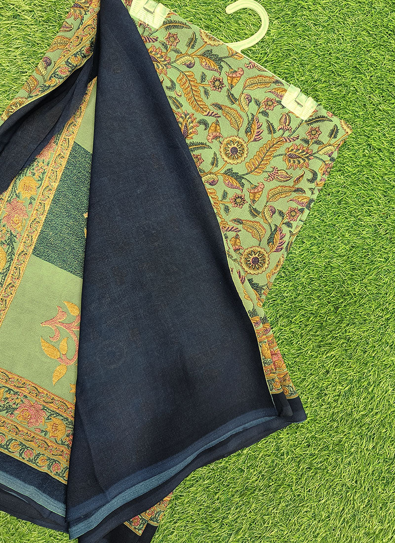 High Quality Printed Crepe Sarees