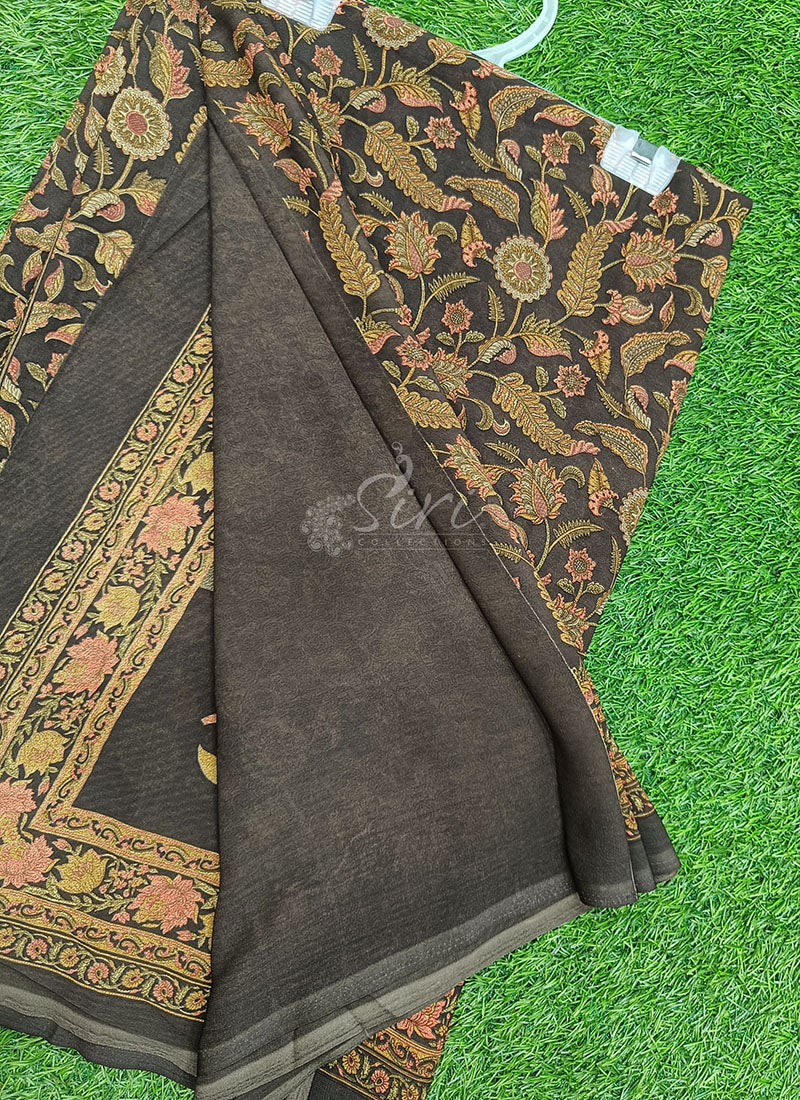 High Quality Printed Crepe Sarees