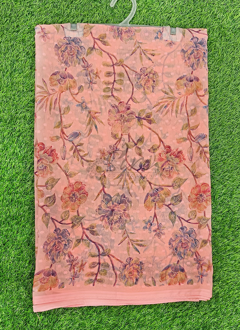 Beautiful Soft Georgette Saree in Self Butis