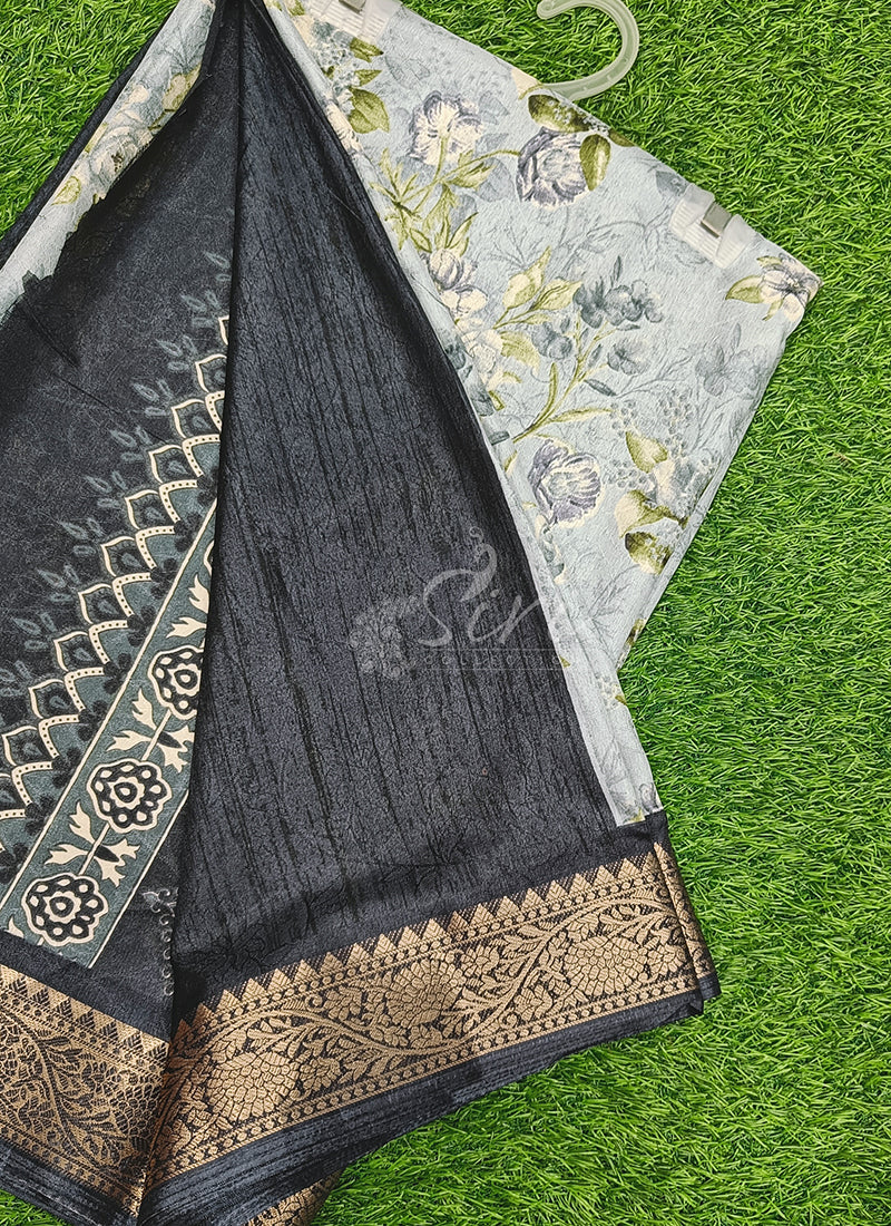 Beautiful Printed Fancy Crepe Saree