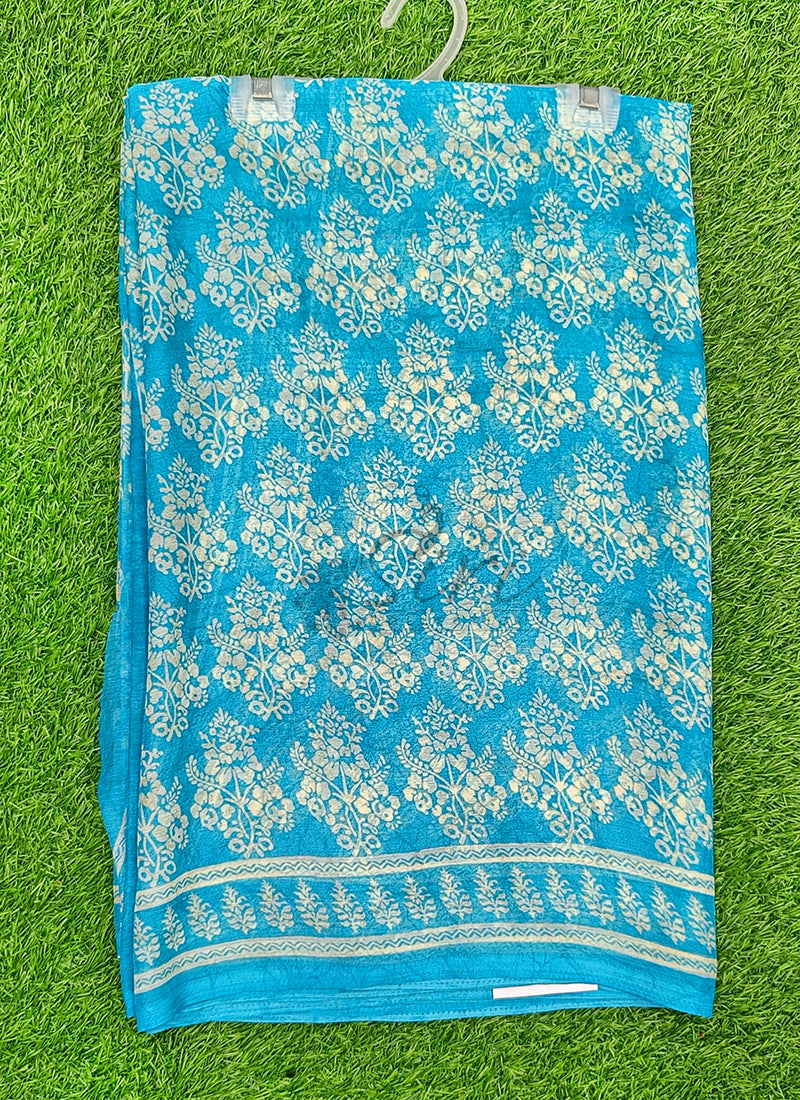 Latest Beautiful Printed Chiffon Saree