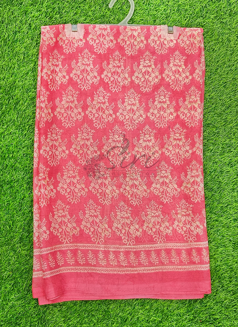 Latest Beautiful Printed Chiffon Saree