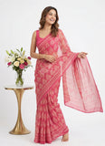Latest Beautiful Printed Chiffon Saree