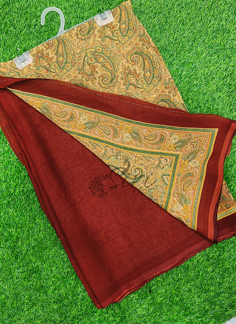 High Quality Printed Crepe Sarees