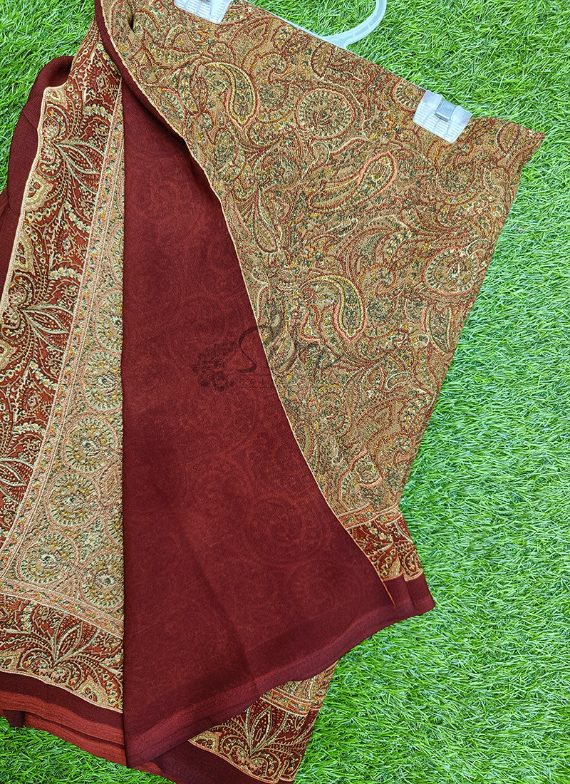 High Quality Printed Crepe Sarees