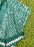 Beautiful Printed Chiffon Saree with Silver Border