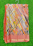 Lovely Printed Chiffon Saree in Soft Borders