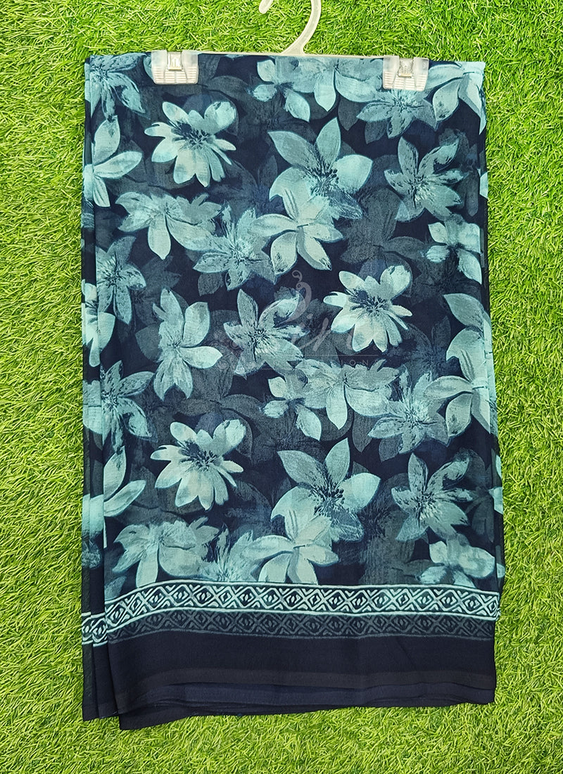 Lovely Printed Georgette Saree