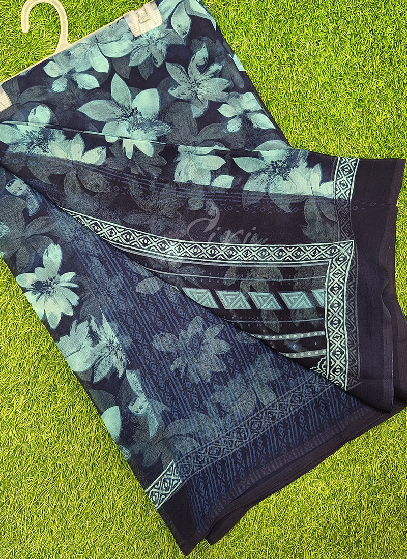 Lovely Printed Georgette Saree