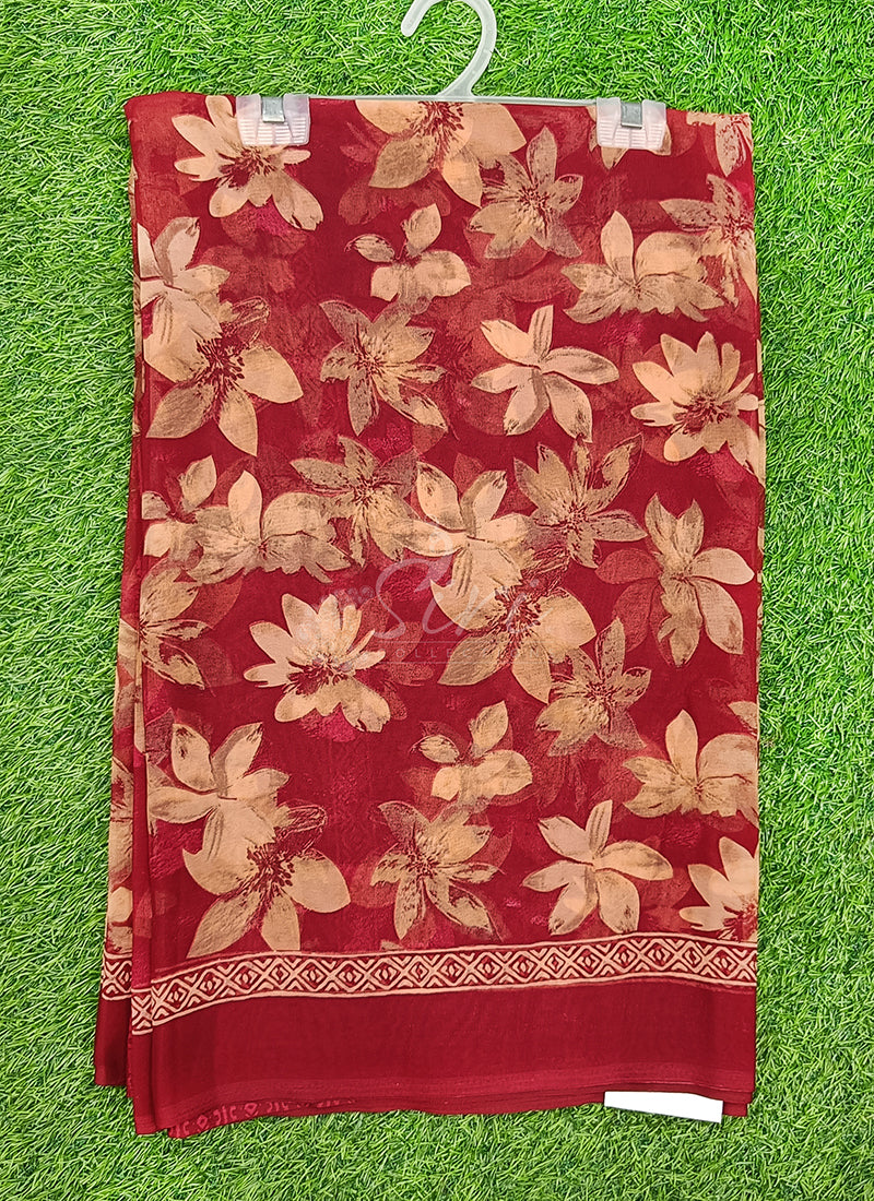 Lovely Printed Georgette Saree