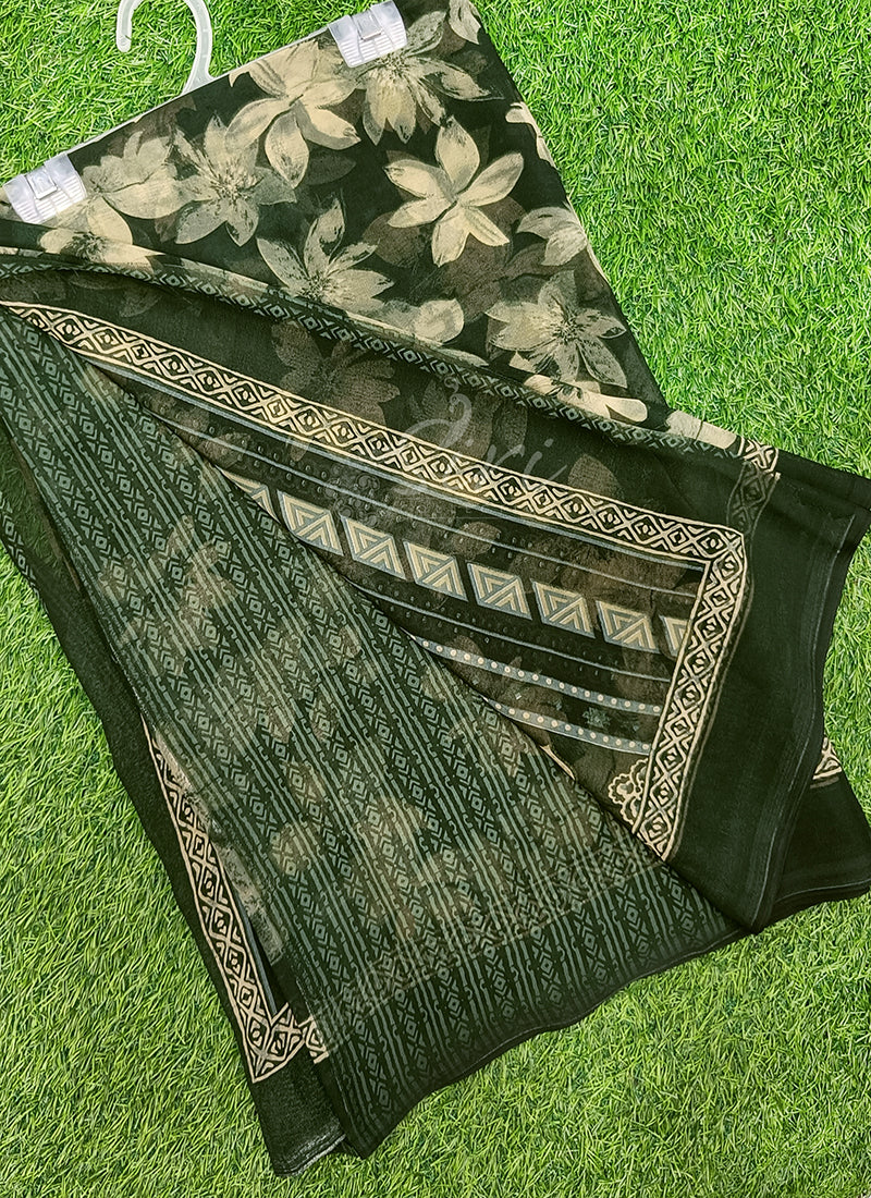 Lovely Printed Georgette Saree