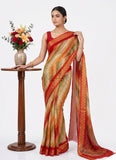 Latest Beautiful Multi Colour Printed Chiffon Saree