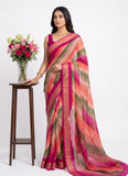 Latest Beautiful Multi Colour Printed Chiffon Saree