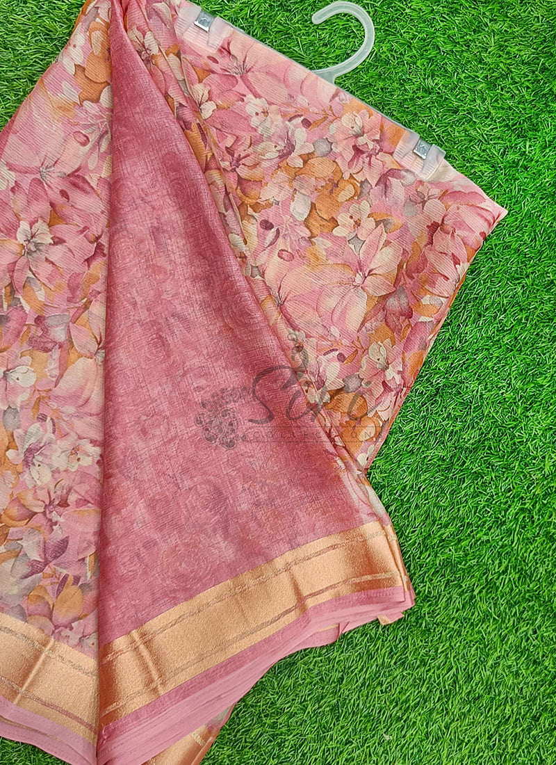 Latest Beautiful Printed Chiffon Saree