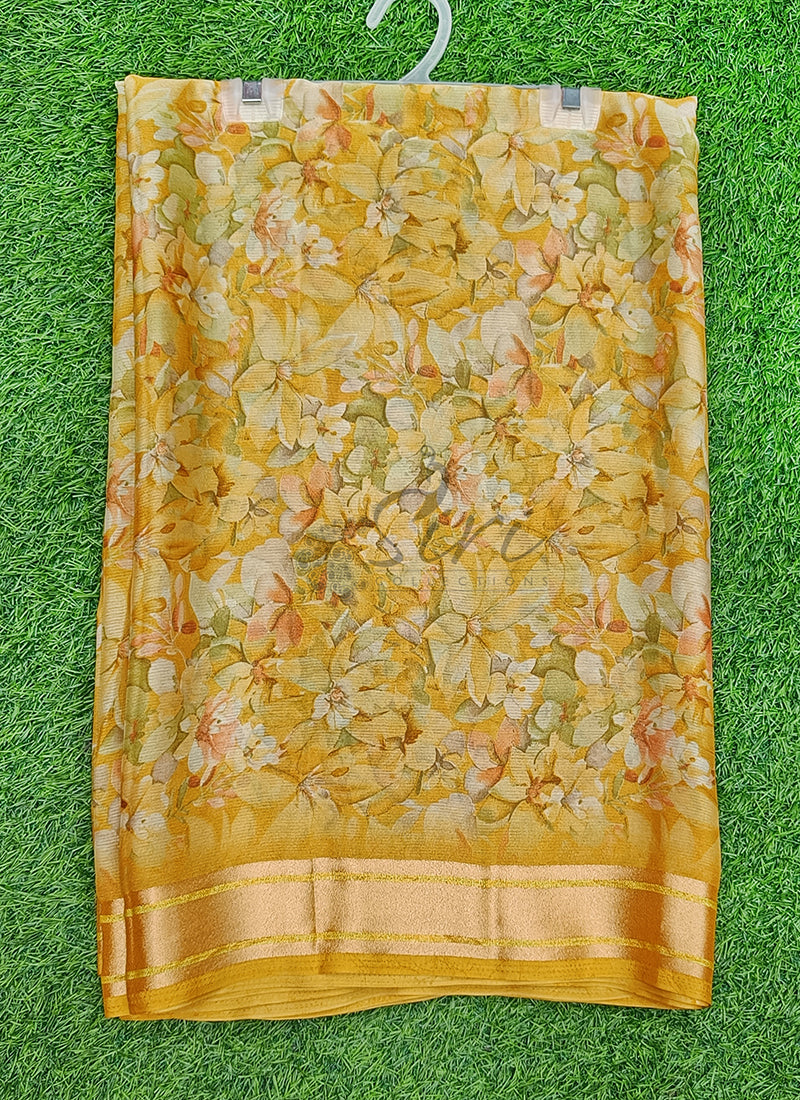 Latest Beautiful Printed Chiffon Saree