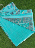 Beautiful Floral Printed Crepe Silk Saree with Blouse