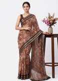 Beautiful Printed Moss Georgette Saree with Blouse
