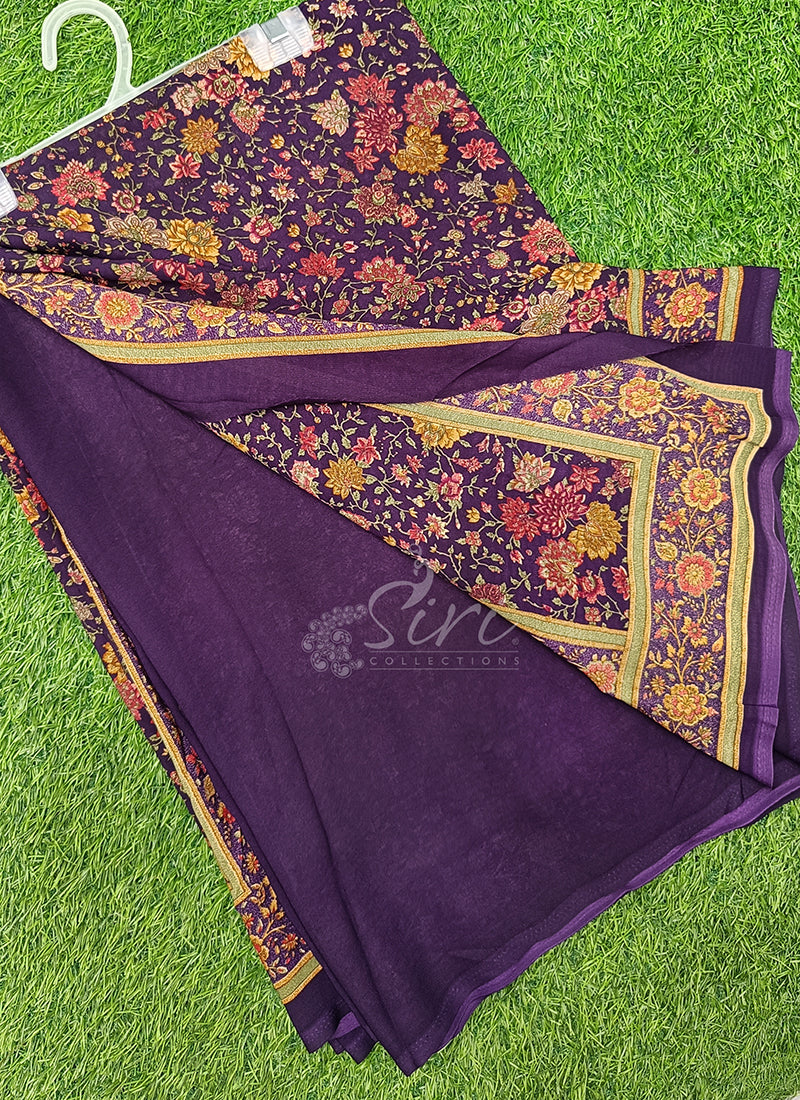 Latest Premium Printed Crepe Saree