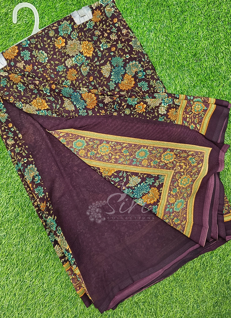 Latest Premium Printed Crepe Saree