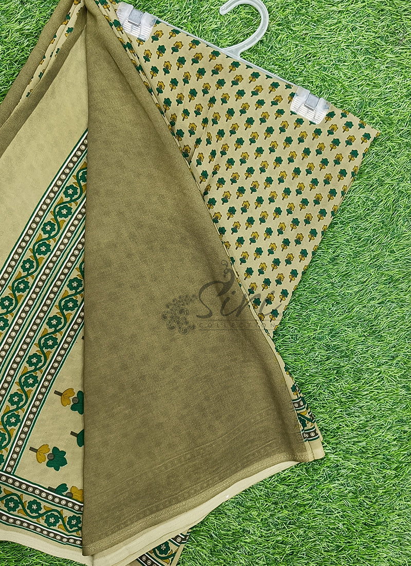 Latest Premium Printed Crepe Saree