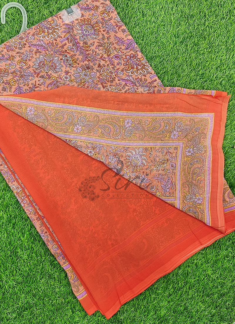 Latest Premium Printed Crepe Saree