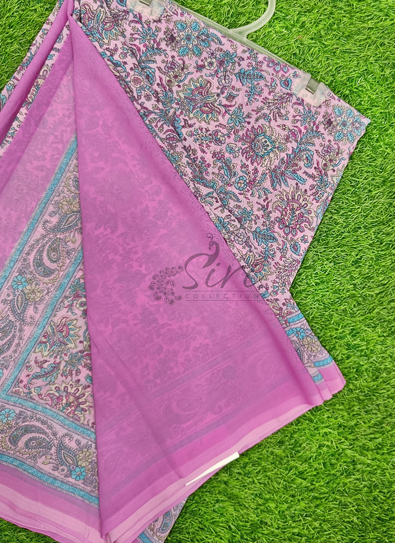 Latest Premium Printed Crepe Saree