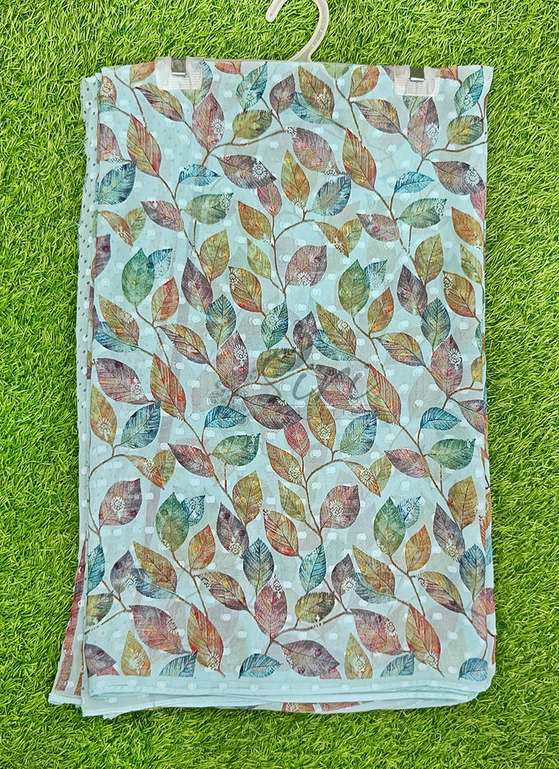 Beautiful Soft Georgette Saree in Self Butis
