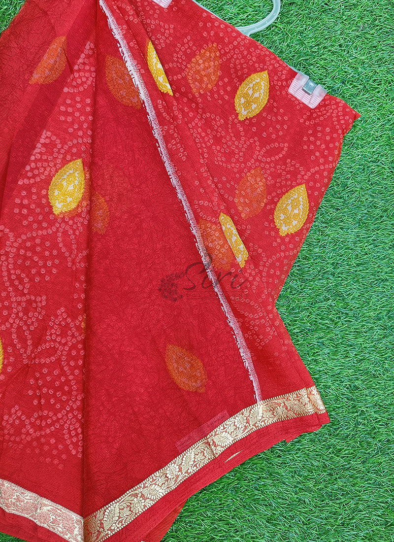 Latest Beautiful Printed Chiffon Saree