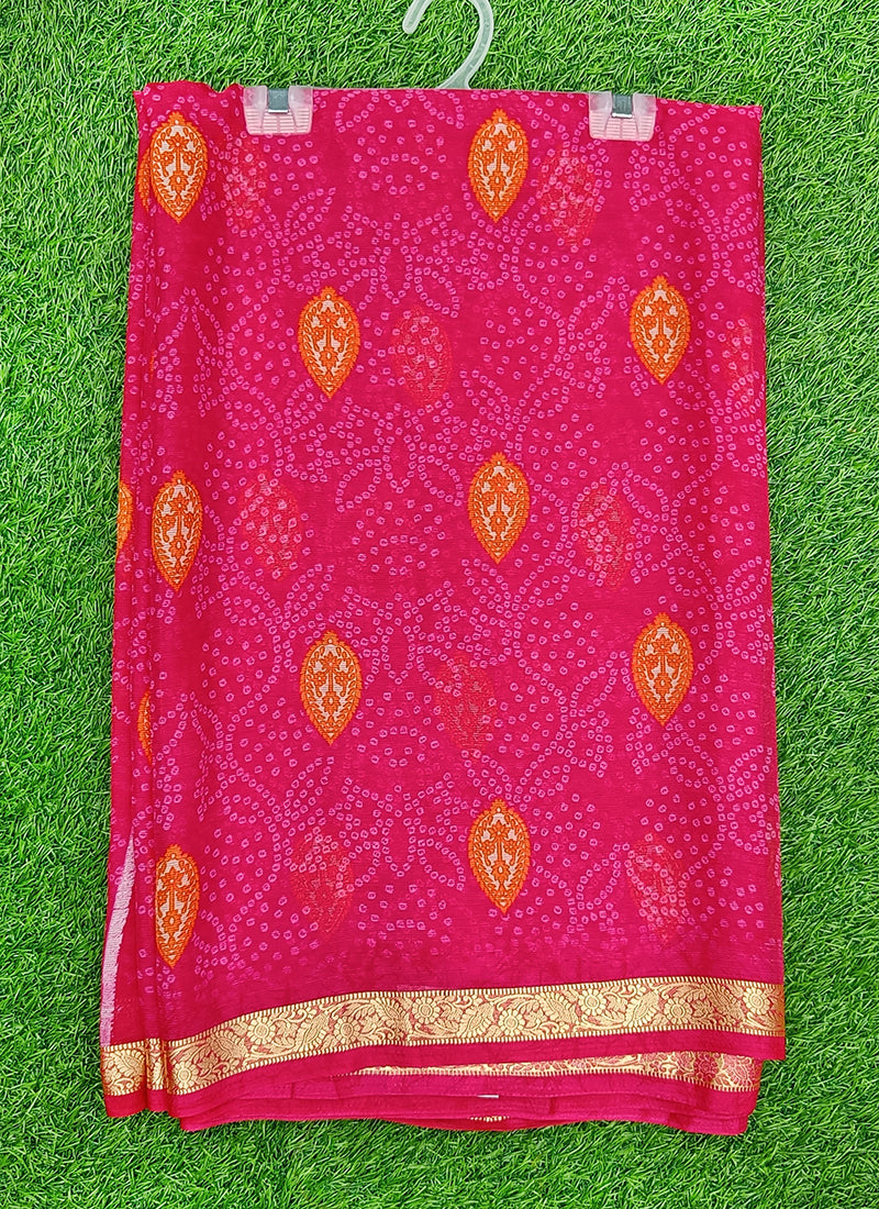 Latest Beautiful Printed Chiffon Saree