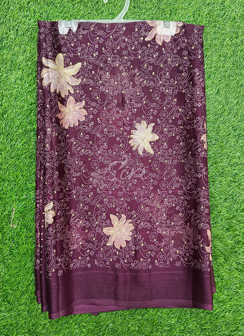 Latest Printed Chiffon Saree in Foil Print