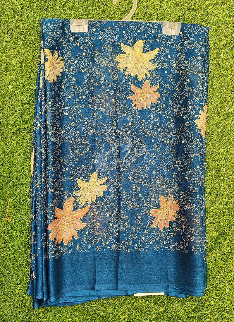 Latest Printed Chiffon Saree in Foil Print
