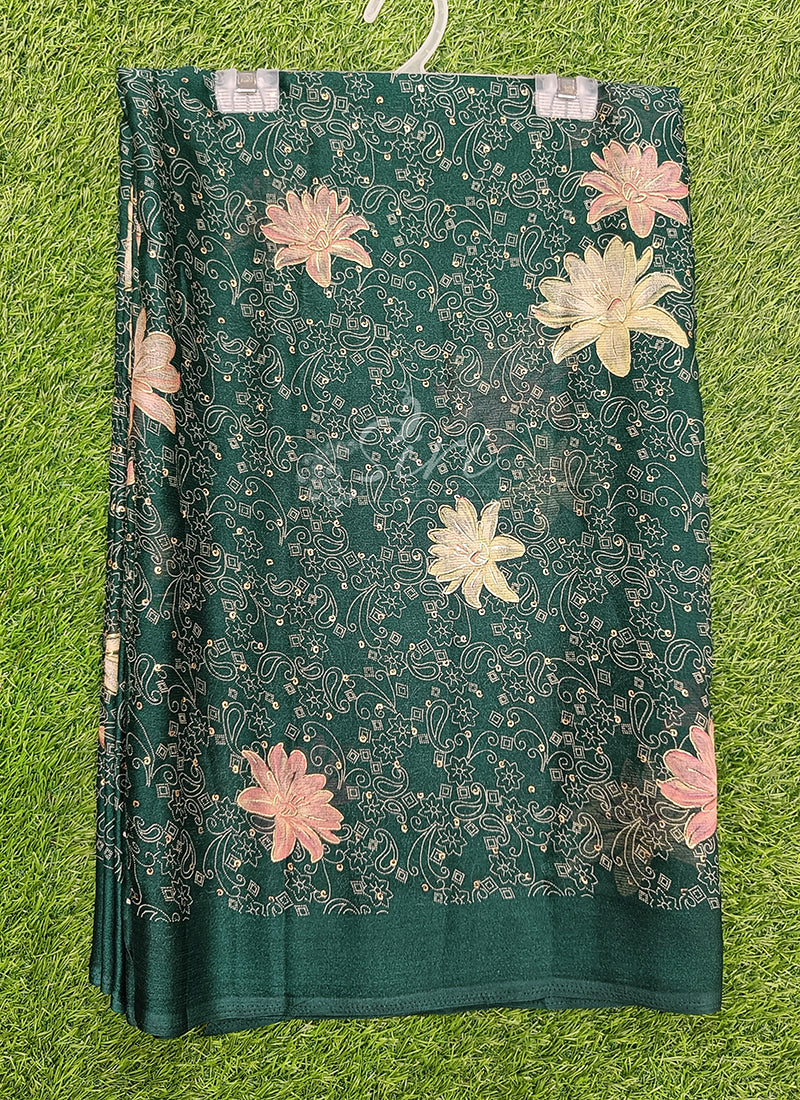 Latest Printed Chiffon Saree in Foil Print