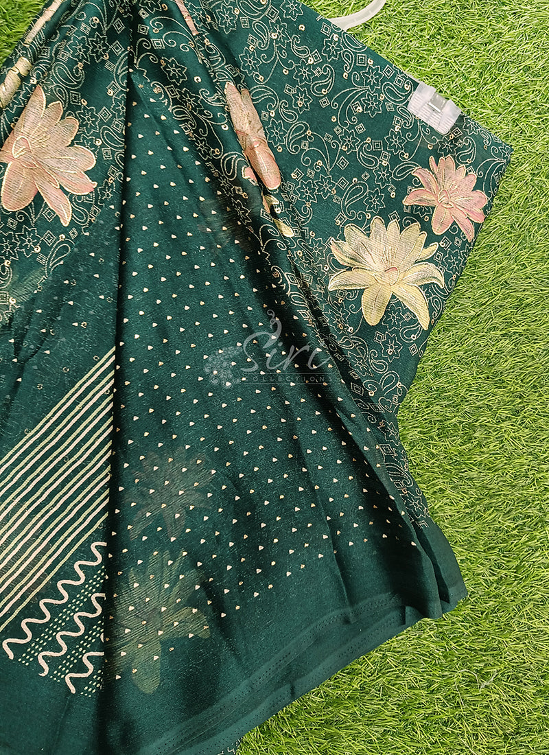 Latest Printed Chiffon Saree in Foil Print