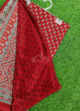 Latest Crepe Saree in Ajrakh Print