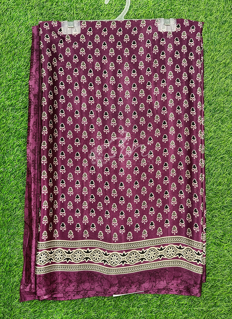 Latest Crepe Saree in Ajrakh Print