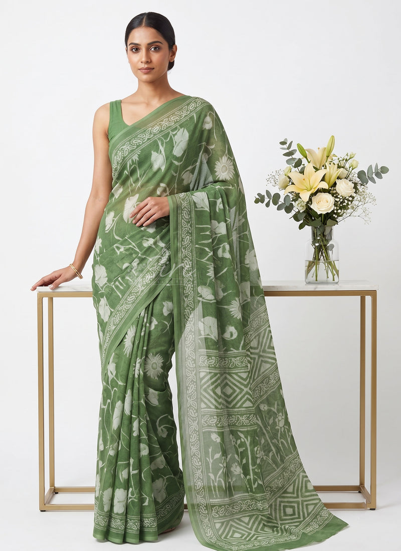 Siri Sarees Beautiful Printed Chiffon Saree