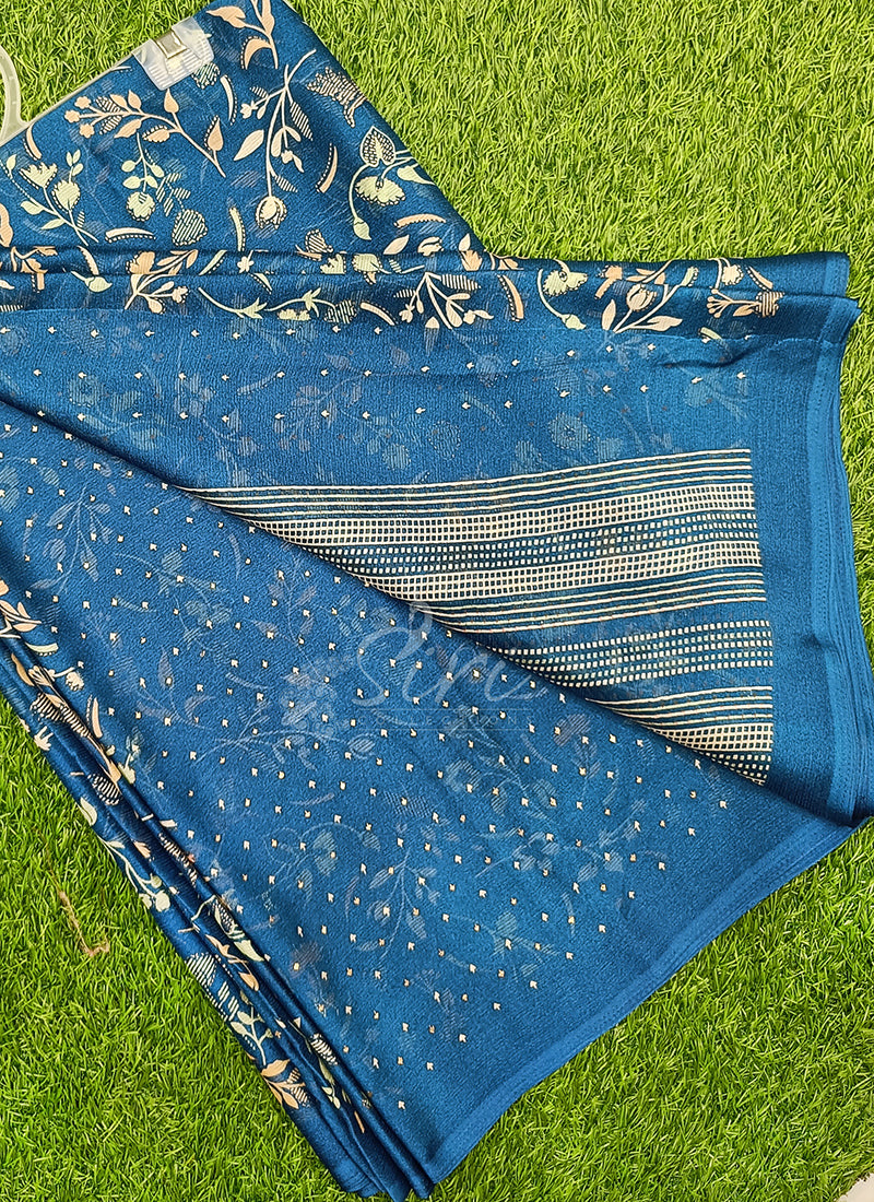 Latest Printed Chiffon Saree in Foil Print