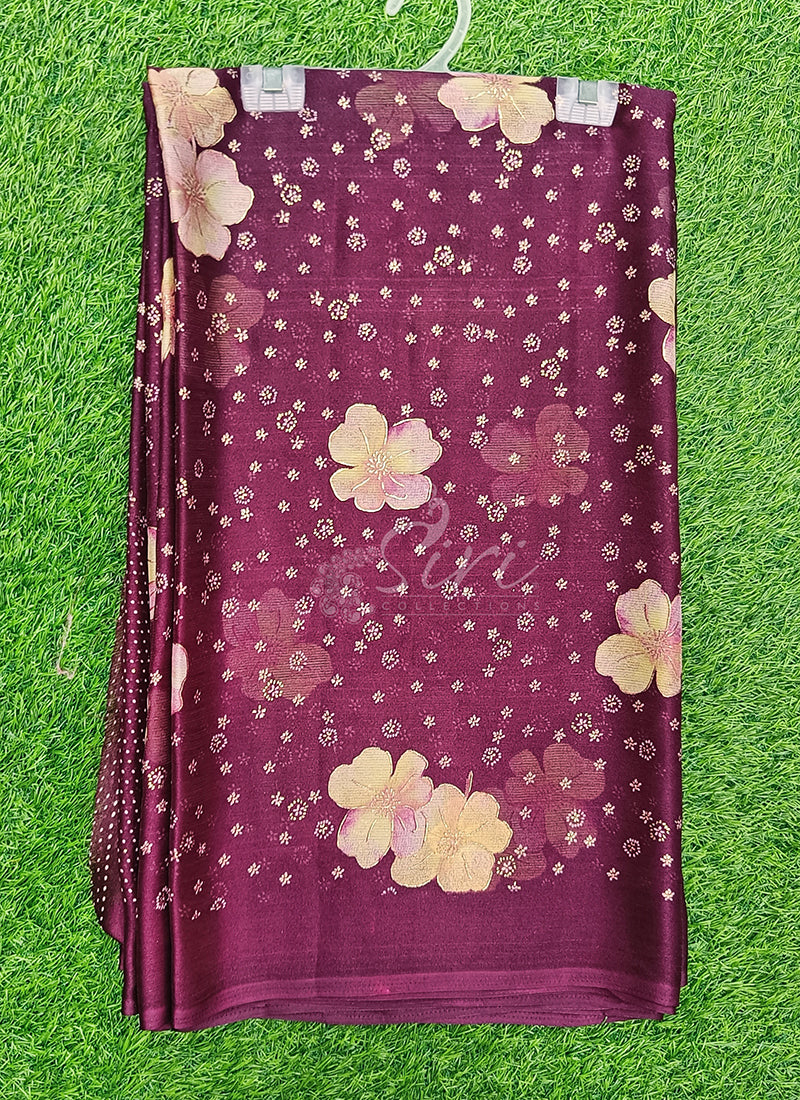 Latest Printed Chiffon Saree in Foil Print