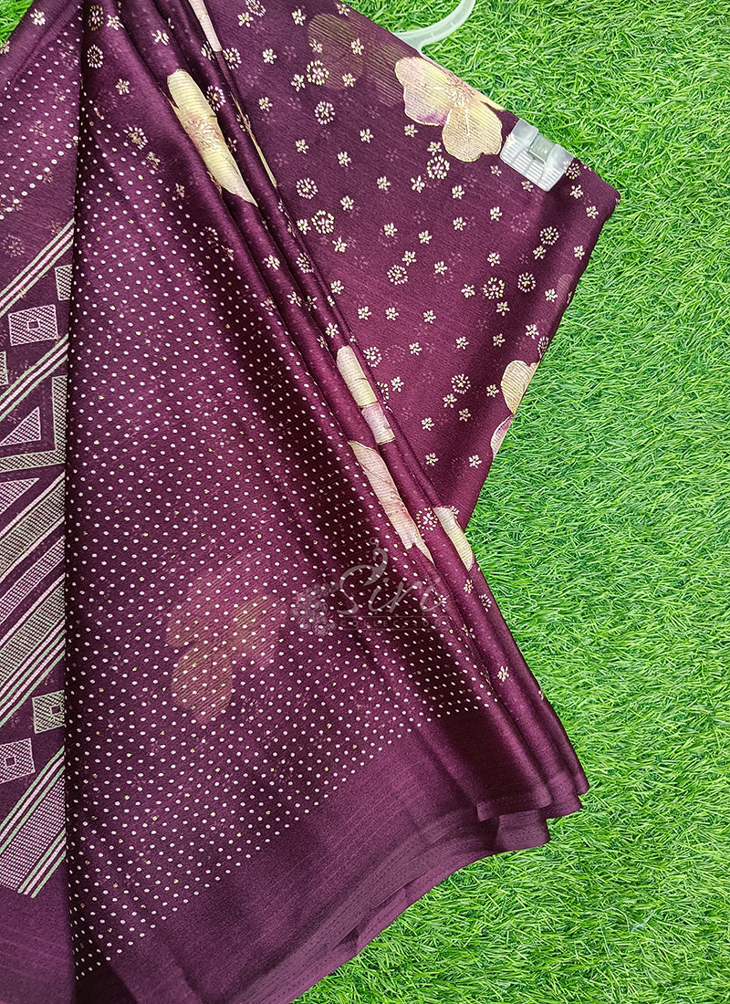 Latest Printed Chiffon Saree in Foil Print