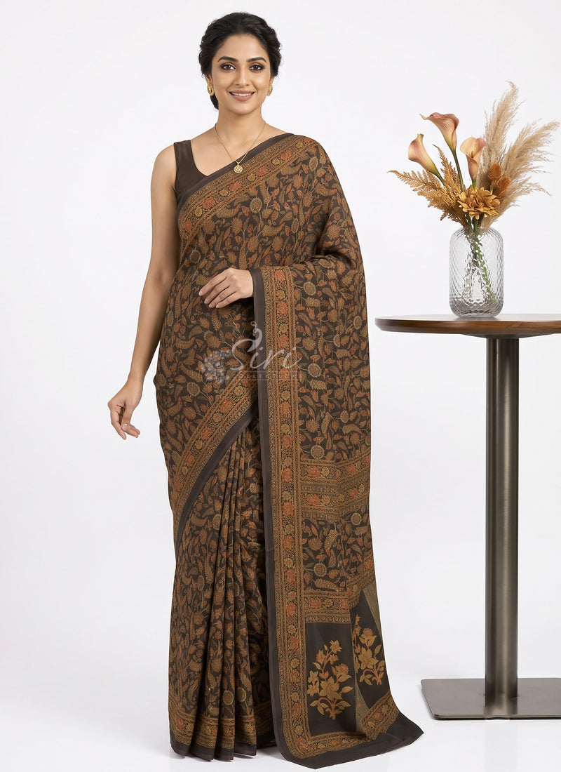 Latest Premium Printed Crepe Saree