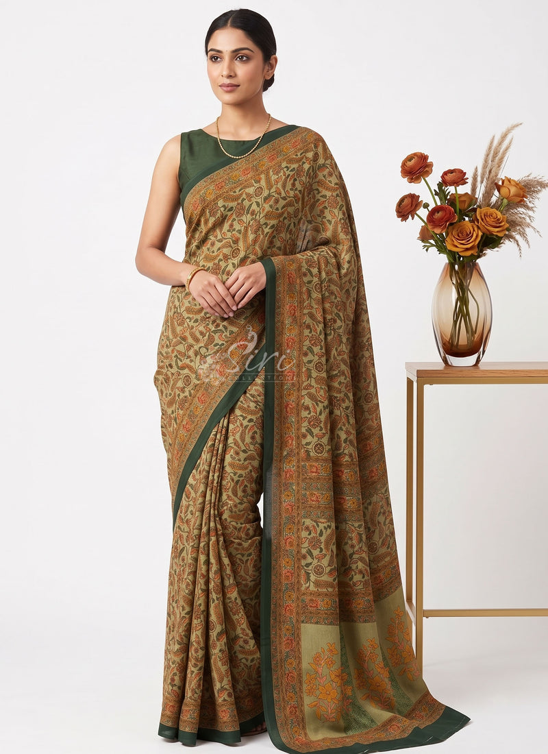 Latest Premium Printed Crepe Saree