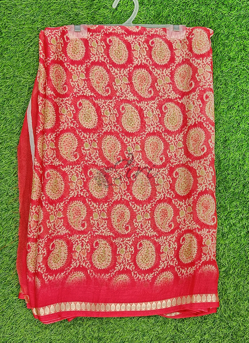Latest Beautiful Printed Chiffon Saree
