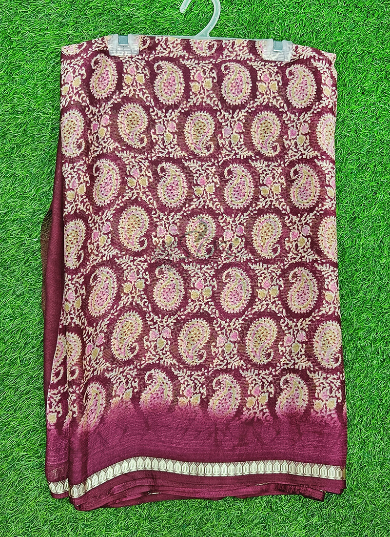 Latest Beautiful Printed Chiffon Saree