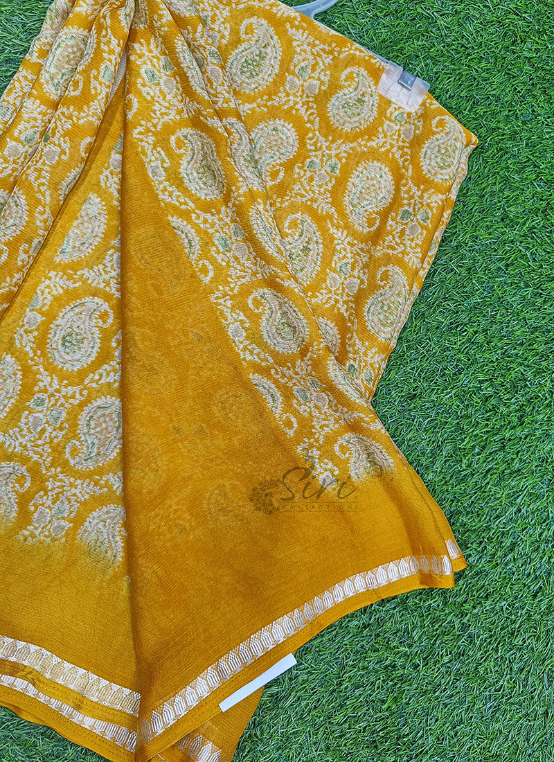 Latest Beautiful Printed Chiffon Saree
