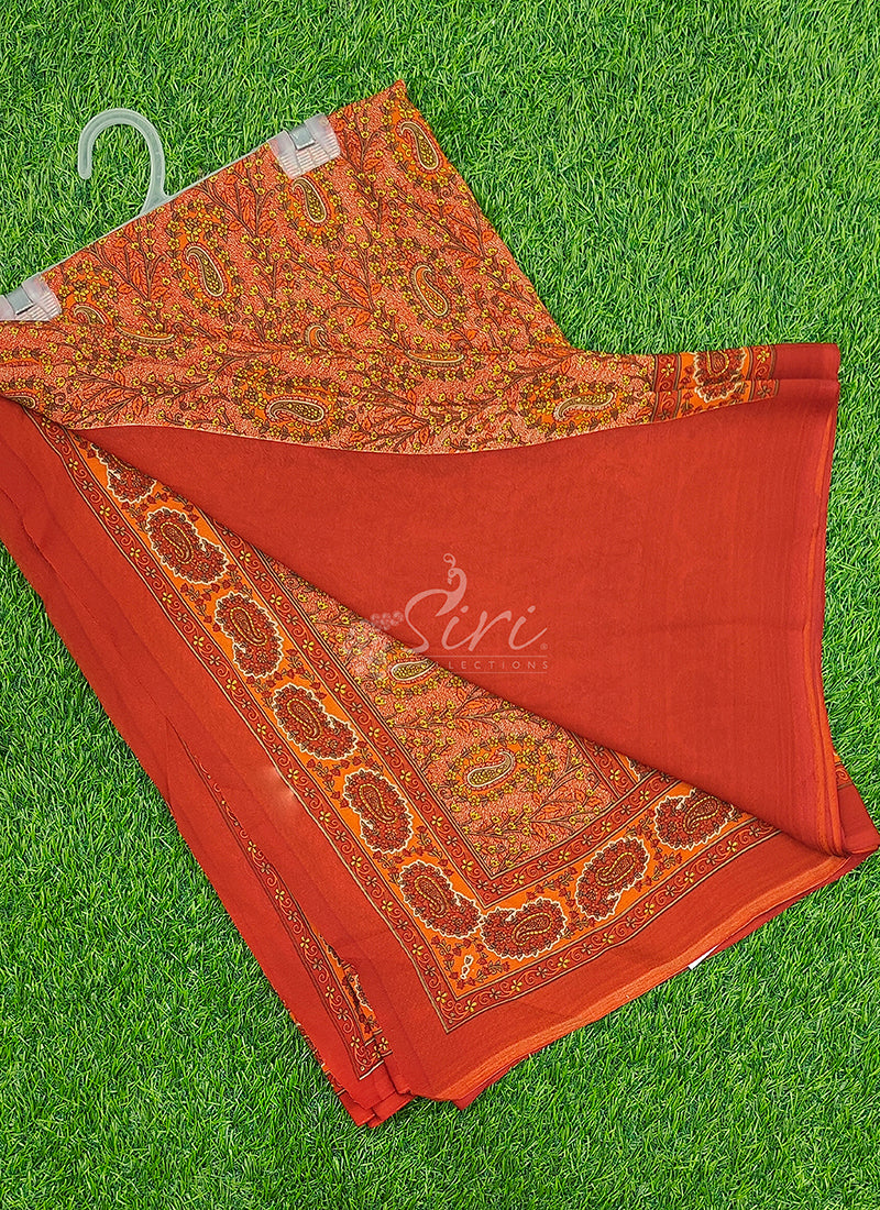 Latest Premium Printed Crepe Saree