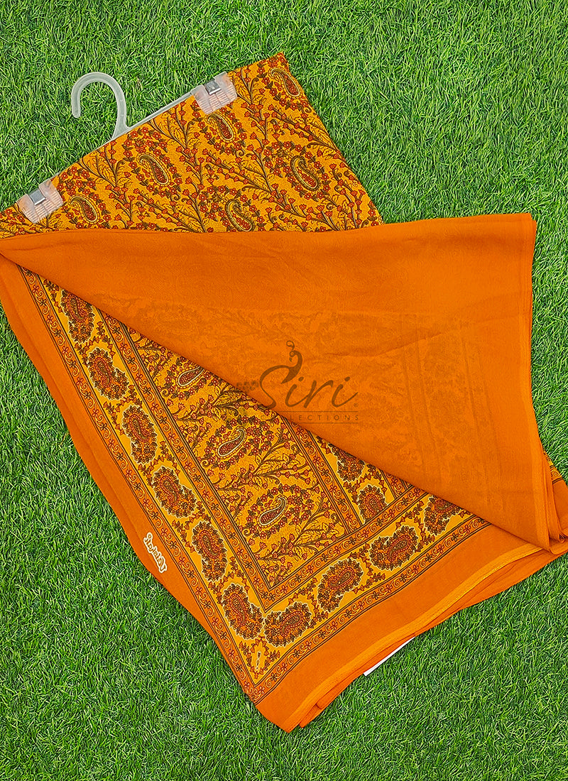 Latest Premium Printed Crepe Saree