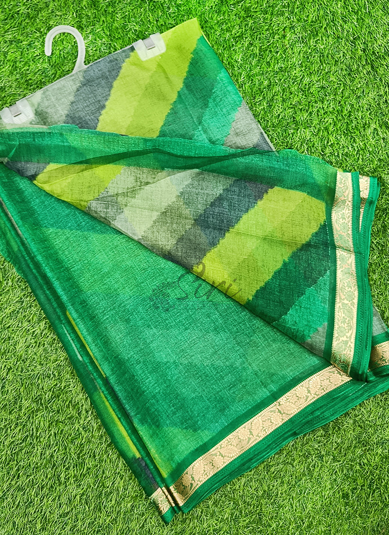 Latest Printed Chiffon Saree with Self Border