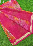 Latest Printed Chiffon Saree with Self Border