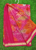 Latest Printed Chiffon Saree with Self Border