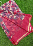 Latest Printed Chiffon Saree with Self Border